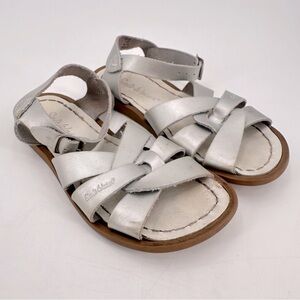 Saltwater Silver Sandals Kids Girls Size 12
